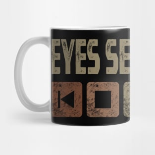 Eyes Set To Kill Control Button Mug